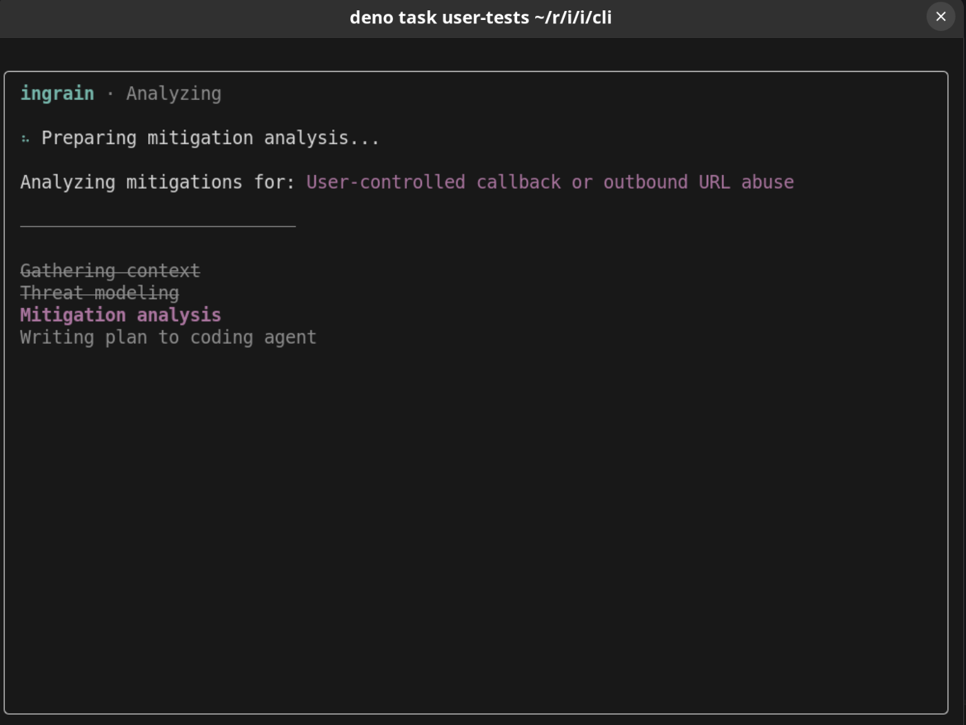 Generating mitigations for the selected threats